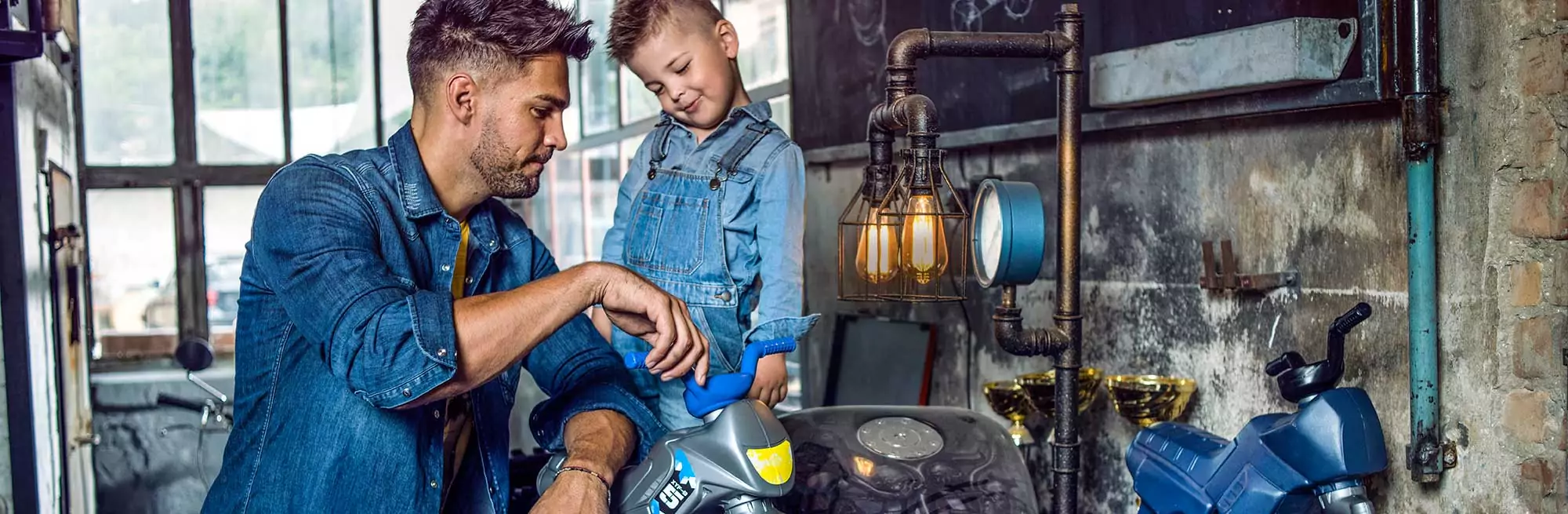 Moto conçue par un papa ingénieur